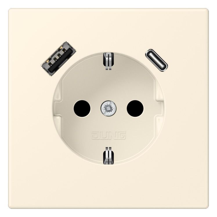 Jung LC1520-15CA245 SCHUKO-Steckd.m.USB Typ AC LC4320B