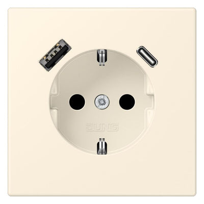 Jung LC1520-15CA245 SCHUKO-Steckd.m.USB Typ AC LC4320B
