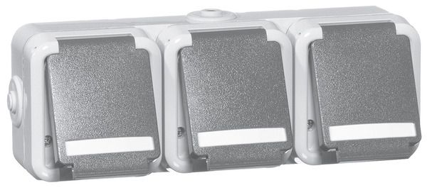 Peha D 6633 WAB NA Steckdose SCHUKO 3f grau Beschriftung-f. 00305311