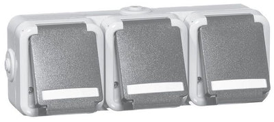 Peha D 6633 WAB NA Steckdose SCHUKO 3f grau Beschriftung-f. 00305311