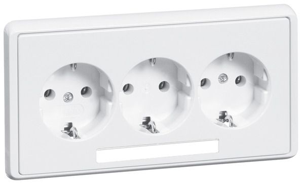 Peha D 95.6513.02 NA Steckdose SCHUKO 3f reinweis Beschriftung-f. 00798011