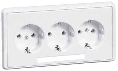 Peha D 95.6513.02 NA Steckdose SCHUKO 3f reinweis Beschriftung-f. 00798011