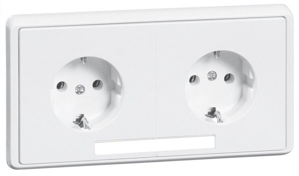 Peha D 95.6512/3.02 NA Steckdose SCHUKO 2f reinweis Beschrift.-f. 00797711