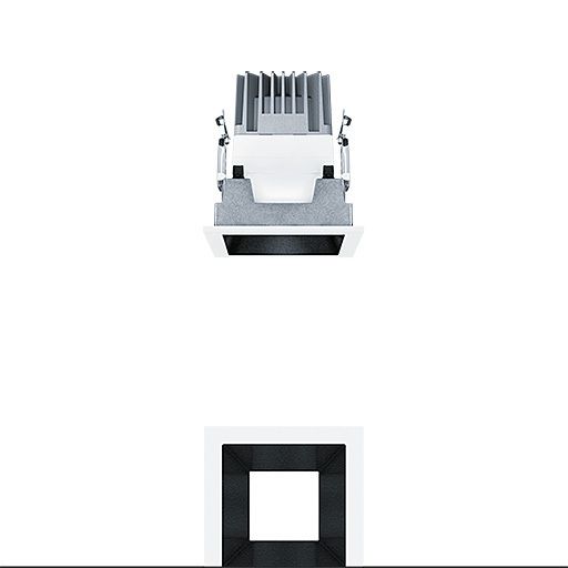 Zumtobel P-INF Q100H LED750-930 LDO BK WH LED Decken-Einbauleuchte 60817959