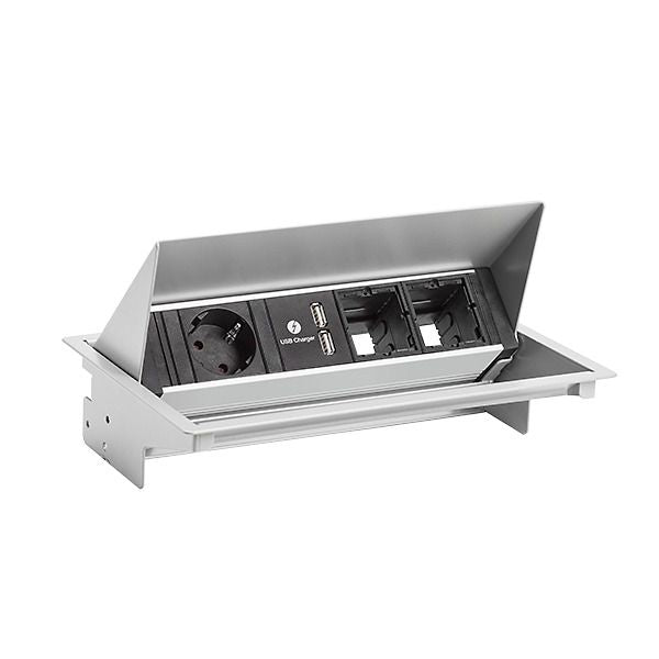 Bachmann 900.408 CONEO Set Einbaurahmen u.4-fach Steckdosenleiste
