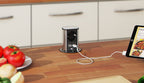 Bachmann 928.017 ELEVATOR 1xSchuko 1xUSB Charger Strom 2m Schuko