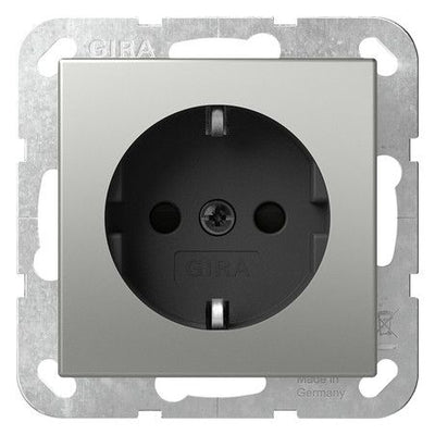 GIRA 4453600 SCHUKO-Steckdose m.Shutter System 55 Edelstahl