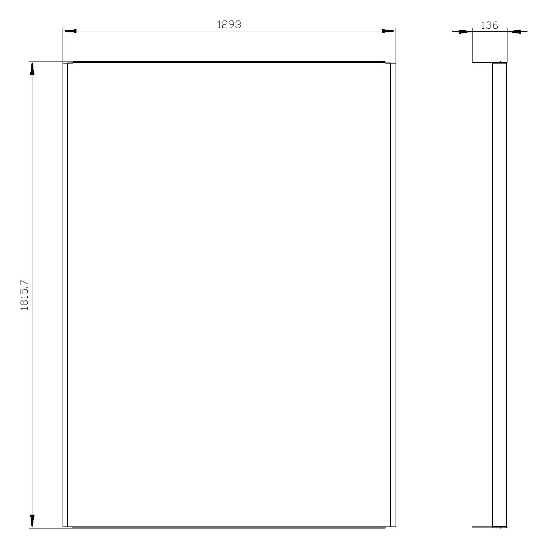 Siemens 8GK9913-0KK50 Blendrahmen f.vertieften Holmeinbau H1800 B1250mm