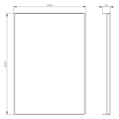 Siemens 8GK9913-0KK50 Blendrahmen f.vertieften Holmeinbau H1800 B1250mm