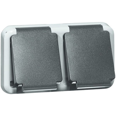 Peha D 6632 WAB O.D. Steckdose SCHUKO 2f grau ohne Dose 00312751