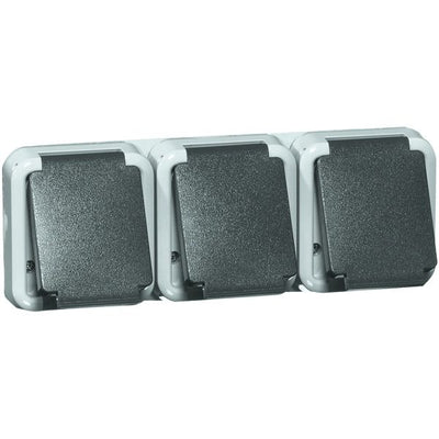 Peha D 6633 WAB O.D. Steckdose SCHUKO 3f grau ohne Dose 00312771