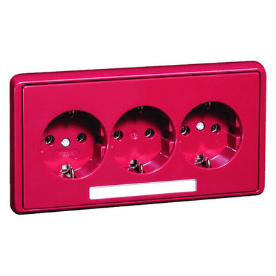 Peha D 95.6513.36 NA Steckdose SCHUKO 3f rot Beschriftung-f. 00798611