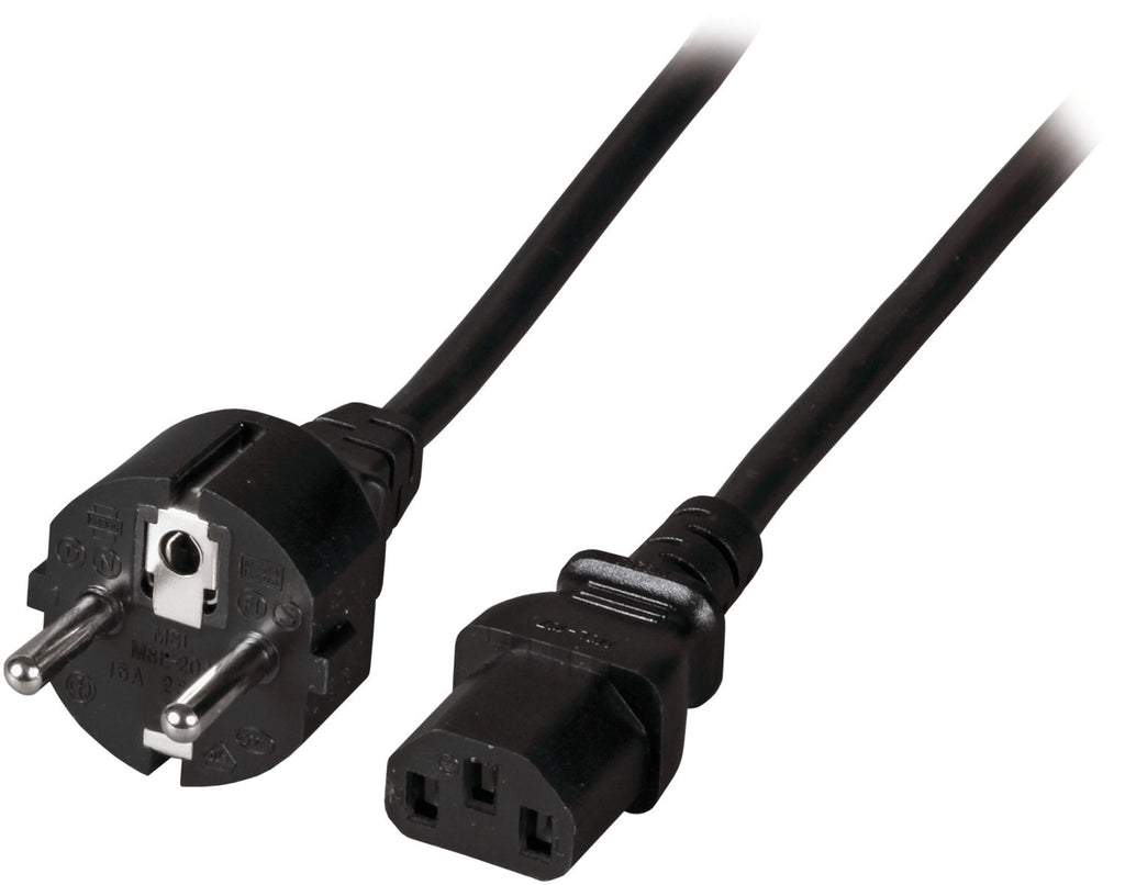 EFB EK508SW.3 Netzleitung Schuko 180°-C13 180° schwarz 3m 3x1.00qmm