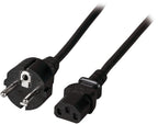 EFB EK508SW.3 Netzleitung Schuko 180°-C13 180° schwarz 3m 3x1.00qmm