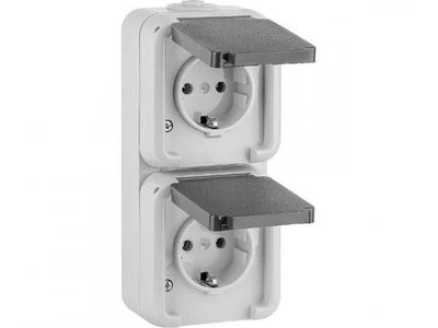 Peha D 6622 WAB Steckdose SCHUKO 2f grau senkrecht 00306511