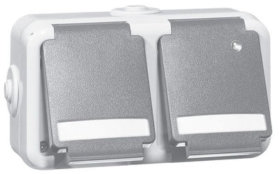 Peha D 6632 WAB GLK NA Steckdose SCHUKO 2f GY Beschrift.-f. Kontrolll. 00333511