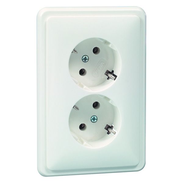 Peha H 80.6512.02 WI Steckdose SCHUKO 2f reinweis 45° 00490621