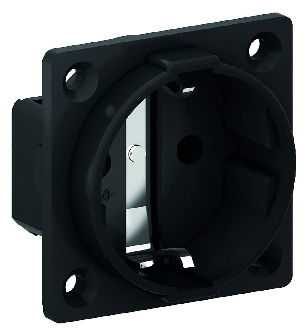 Bals 714 Schuko-Anbausteckdose 16A 3p IP20 schwarz H/B/T:50x50x36mm