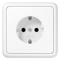 Jung 51520 WW SCHUKO®-Steckdose 16 A 250V ~ m.Rahmen Duroplast Serie CD aws
