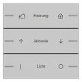 GIRA 5763015 Wippenset 3fach indiv. Tastsensor4 System 55 Grau matt (lack.)