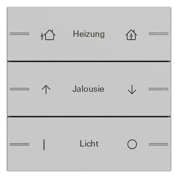 GIRA 5763015 Wippenset 3fach indiv. Tastsensor4 System 55 Grau matt (lack.)