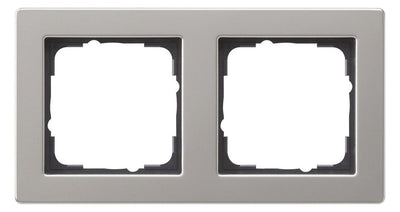 GIRA 021233 Abdeckrahmen 2fach E2 Edelstahl