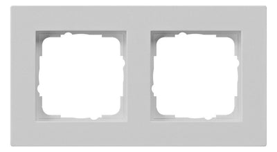GIRA 0212375 Abdeckrahmen 2fach flach E2 Grau matt