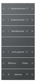 GIRA 220628 Wippenset 6fach (3+3) beschreib. System 55 Anthrazit (lack.)