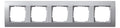 GIRA 021536 Abdeckrahmen 5fach Zwischen rahmen F/Alu Event Farbe Alu