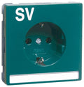 Peha D 95.6611.42 NA SV Steckdose SCHUKO grün Beschrift.-f. 00890311