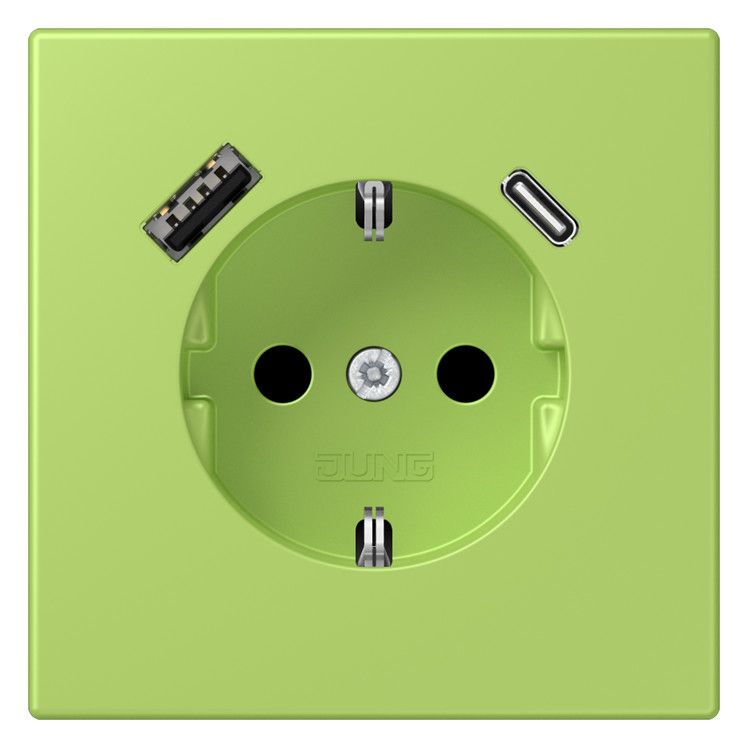 Jung LC1520-15CA221 SCHUKO-Steckd.m.USB Typ AC LC32052