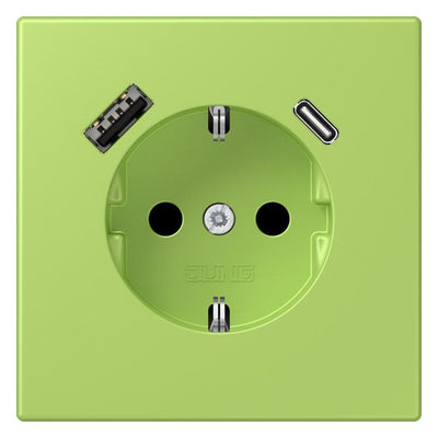 Jung LC1520-15CA221 SCHUKO-Steckd.m.USB Typ AC LC32052