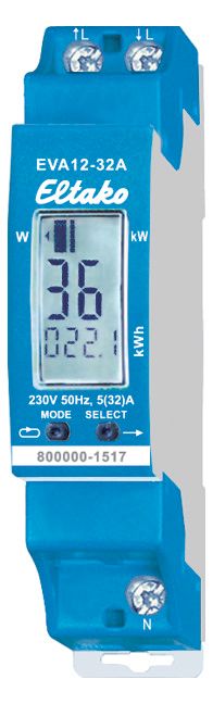 Eltako EVA12-32A Wechselstromzähler m.Energieverbrauchsanzeige 28032411
