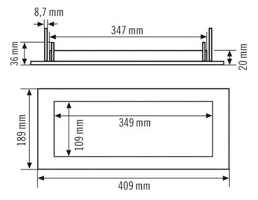 Esylux Universal Einbaurahmen 370 f.Leuchten ELX u.SLX EN10077104