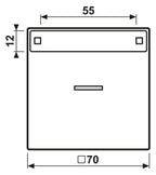 Jung AL2990NAKO5 Wippe Schriftfeld Lichtleiter LS Aluminium