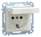 Mert MEG 2312-0319 SCHUKO-Steckdose BRS Klappd.+Schriftf. StK polarweiß gl.S.M
