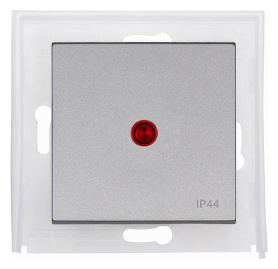 Kopp 493582001 HK07 IP44 Flächenwippe m. Linse rot stahl