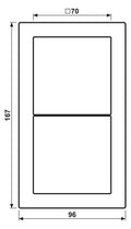 Jung FDAL2982AN Rahmen 2fach FD-design Aluminium anthrazit