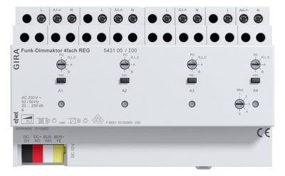 GIRA 543100 eNet Funk Dimmaktor 4fach REG