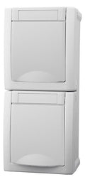 Panasonic 90591186-DE Pacific Schuko Steckdose 2-fach senkrecht FR-AP weiß