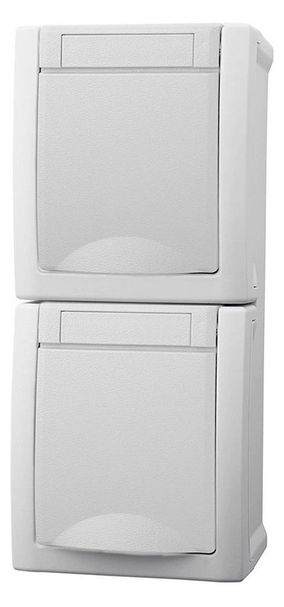Panasonic 90591186-DE Pacific Schuko Steckdose 2-fach senkrecht FR-AP weiß