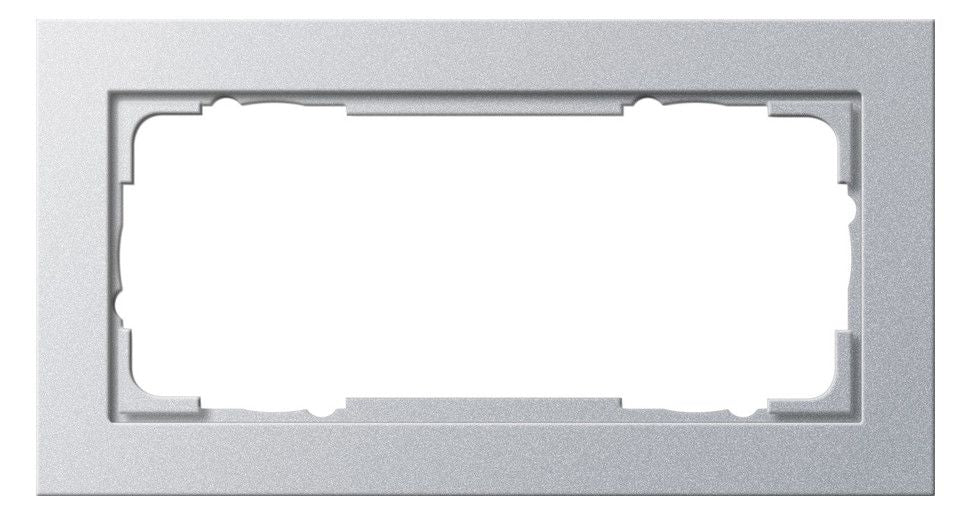GIRA 100225 Abdeckrahmen 2f o.Mittelsteg E2 Farbe Alu