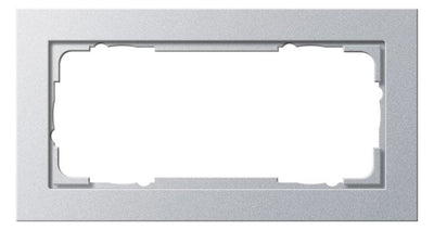 GIRA 100225 Abdeckrahmen 2f o.Mittelsteg E2 Farbe Alu