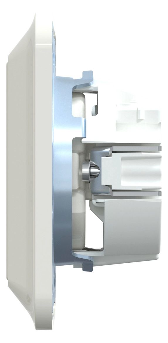 Mert MEG 2301-1219 SCHUKO-Steckdose StK volle Platte polarweiß glänz.ATELIER-M