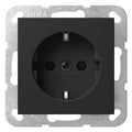GIRA 4183005 SCHUKO-Steckdose m.Shutter SRK System 55 Schwarz matt (lackiert)