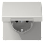 Jung LS1520BFKIKLLG SCHUKO-Steckdose m.Klappdeckel KI lichtgrau