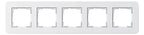 GIRA 0215410 Abdeckrahmen 5fach E3 Reinweiß/Reinweiß glänzend Soft-Touch