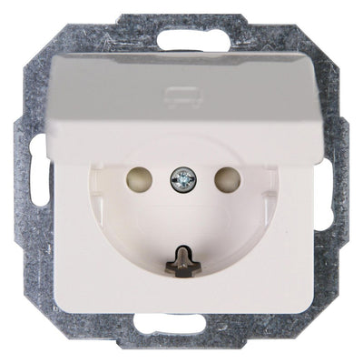 Kopp 914913081 MILANO Schuko Steckdose Klappd.erhöhtem Ber.schutz weiß