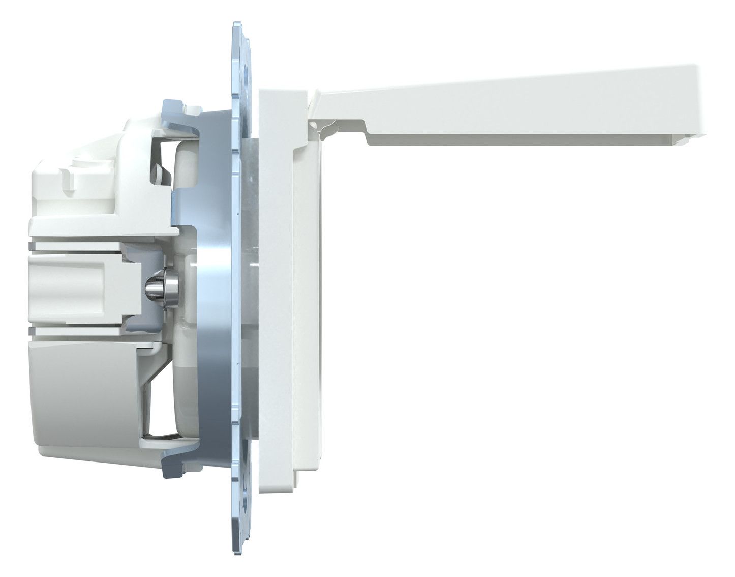 Mert MEG 2310-0325 SCHUKO-Steckdose BRS m.Klappdeckel StK aktivweiß glänz. Sys.M