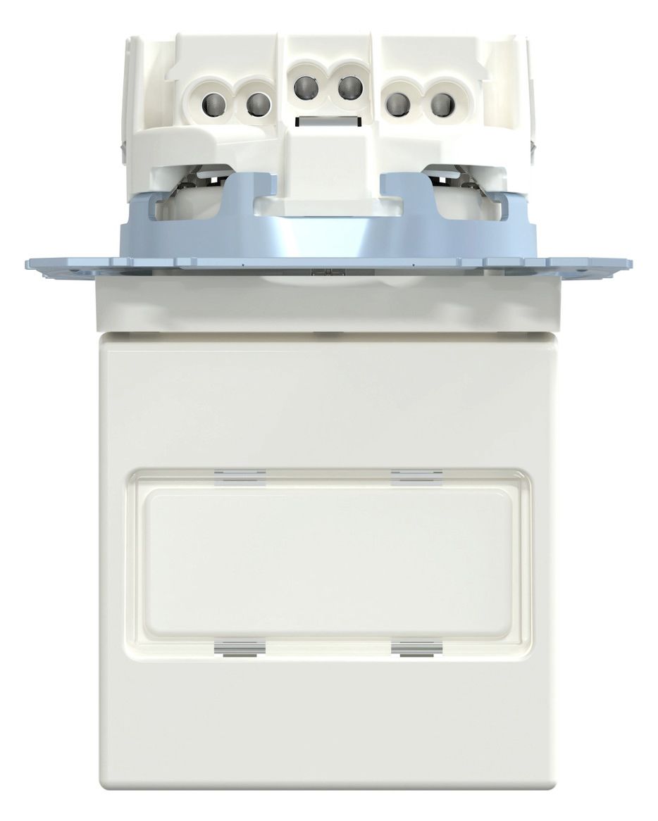 Mert MEG 2312-0319 SCHUKO-Steckdose BRS Klappd.+Schriftf. StK polarweiß gl.S.M